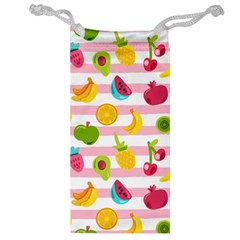 Tropical Fruits Berries Seamless Pattern Jewelry Bag