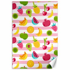 Tropical Fruits Berries Seamless Pattern Canvas 24  X 36 