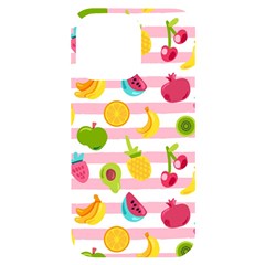 Tropical Fruits Berries Seamless Pattern Iphone 14 Pro Max Black Uv Print Case by Ravend