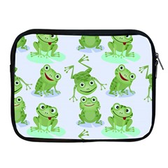 Cute Green Frogs Seamless Pattern Apple Ipad 2/3/4 Zipper Cases