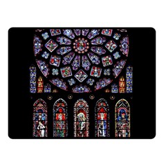 Photos Chartres Rosette Cathedral Two Sides Fleece Blanket (small)