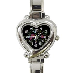 Embroidery Trend Floral Pattern Small Branches Herb Rose Heart Italian Charm Watch by Apen
