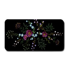 Embroidery Trend Floral Pattern Small Branches Herb Rose Medium Bar Mat by Apen