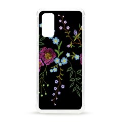 Embroidery Trend Floral Pattern Small Branches Herb Rose Samsung Galaxy S20 6 2 Inch Tpu Uv Case by Apen