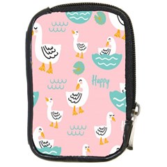 Cute Owl Doodles With Moon Star Seamless Pattern Compact Camera Leather Case by Apen