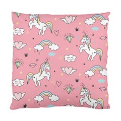 Cute Unicorn Seamless Pattern Standard Cushion Case (one Side)