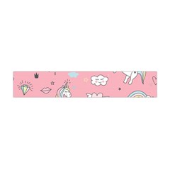 Cute Unicorn Seamless Pattern Premium Plush Fleece Scarf (mini) by Apen