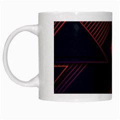 Gradient Geometric Shapes Dark Background Design White Mug by Apen