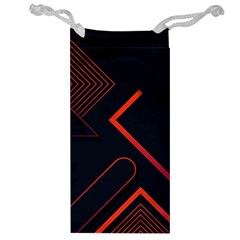 Gradient Geometric Shapes Dark Background Design Jewelry Bag