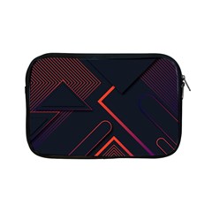 Gradient Geometric Shapes Dark Background Design Apple Ipad Mini Zipper Cases by Apen