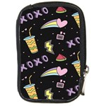 Cute Girl Things Seamless Background Compact Camera Leather Case Front