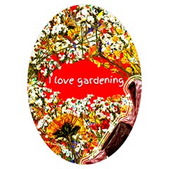 Garden Lover Uv Print Acrylic Ornament Oval by TShirt44