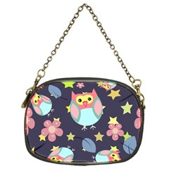 Owl Stars Pattern Background Chain Purse (one Side) by Apen