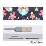 Owl Stars Pattern Background Memory Card Reader (Stick) Front