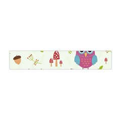 Forest Seamless Pattern With Cute Owls Premium Plush Fleece Scarf (mini) by Apen
