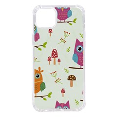 Forest Seamless Pattern With Cute Owls Iphone 14 Plus Tpu Uv Print Case by Apen