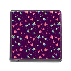 Colorful Stars Hearts Seamless Vector Pattern Memory Card Reader (square 5 Slot) by Apen