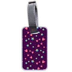 Colorful Stars Hearts Seamless Vector Pattern Luggage Tag (two sides)