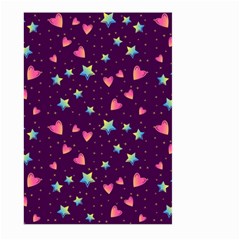 Colorful Stars Hearts Seamless Vector Pattern Large Garden Flag (two Sides) by Apen