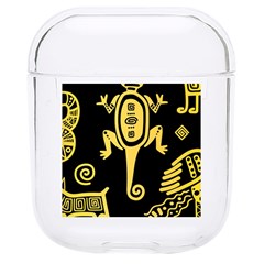 Mexican Culture Golden Tribal Icons Hard Pc Airpods 1/2 Case by Apen