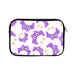 Purple Owl Pattern Background Apple Ipad Mini Zipper Cases by Apen