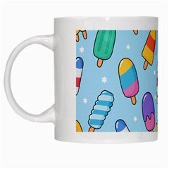 Cute Kawaii Ice Cream Seamless Pattern White Mug by Apen