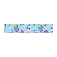 Cute Kawaii Ice Cream Seamless Pattern Premium Plush Fleece Scarf (mini) by Apen