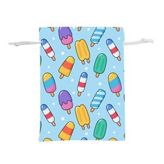 Cute Kawaii Ice Cream Seamless Pattern Lightweight Drawstring Pouch (m) by Apen