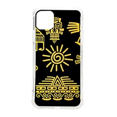 Maya Style Gold Linear Totem Icons Iphone 11 Pro Max 6 5 Inch Tpu Uv Print Case by Apen