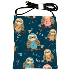 Seamless Pattern Owls Dreaming Shoulder Sling Bag by Apen