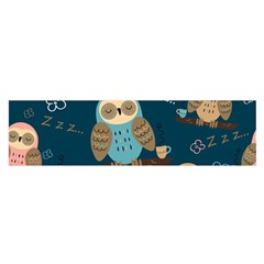 Seamless Pattern Owls Dreaming Oblong Satin Scarf (16  X 60 )