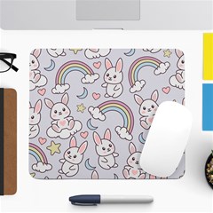 Seamless Pattern With Cute Rabbit Character Large Mousepad by Apen