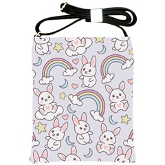 Seamless Pattern With Cute Rabbit Character Shoulder Sling Bag by Apen
