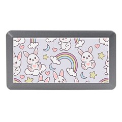 Seamless Pattern With Cute Rabbit Character Memory Card Reader (mini) by Apen