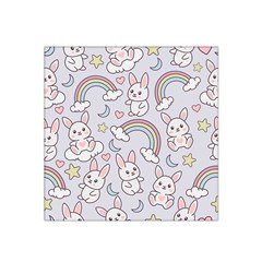 Seamless Pattern With Cute Rabbit Character Satin Bandana Scarf 22  X 22  by Apen