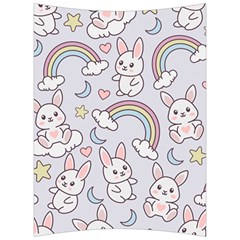 Seamless Pattern With Cute Rabbit Character Back Support Cushion by Apen