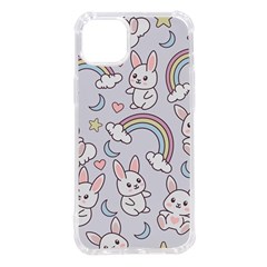 Seamless Pattern With Cute Rabbit Character Iphone 14 Plus Tpu Uv Print Case by Apen