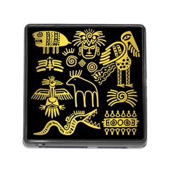 Golden Indian Traditional Signs Symbols Memory Card Reader (square 5 Slot) by Apen