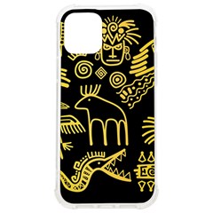 Golden Indian Traditional Signs Symbols Iphone 12/12 Pro Tpu Uv Print Case by Apen