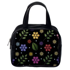 Embroidery Seamless Pattern With Flowers Classic Handbag (one Side) by Apen