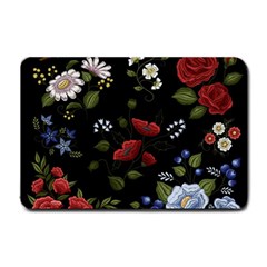 Floral Folk Fashion Ornamental Embroidery Pattern Small Doormat by Apen