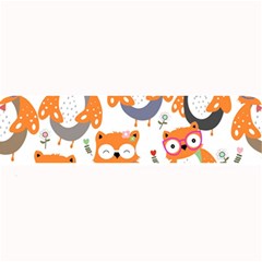 Cute Colorful Owl Cartoon Seamless Pattern Large Bar Mat by Apen