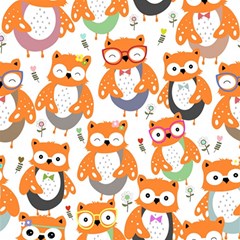 Cute Colorful Owl Cartoon Seamless Pattern Play Mat (rectangle) by Apen