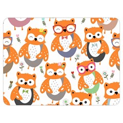 Cute Colorful Owl Cartoon Seamless Pattern Premium Plush Fleece Blanket (extra Small) by Apen