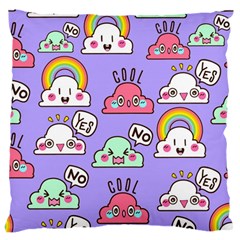 Cloud Seamless Pattern Large Cushion Case (two Sides) by Apen