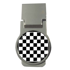 Chess Board Background Design Money Clips (round)  by Apen