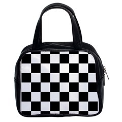 Chess Board Background Design Classic Handbag (two Sides)