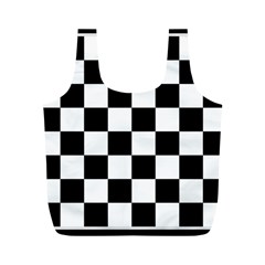 Chess Board Background Design Full Print Recycle Bag (m) by Apen