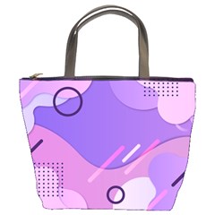 Hand Drawn Abstract Organic Shapes Background Bucket Bag