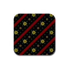 Background Pattern Texture Design Rubber Square Coaster (4 Pack)